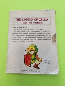 Vtg 1987 LEGEND OF ZELDA Nintendo NES Original Maps & Strategies Fold-Out Insert - Picture 1 of 11