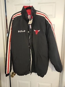 Vintage 1990s Chicago Bulls NBA Starter Puffer Jacket No Hood - Picture 1 of 8