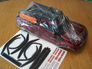 Fits Traxxas TRX-4 1/10 High Trail Sport Red Body Exo Cage Roof Rack & Stickers - Picture 1 of 9