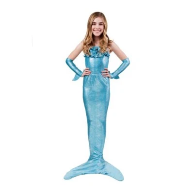 SHIMMERTAIL MERMAID SWIM TAIL, CALYPSO TURQUOISE, Girls' SIZE 11-12+ COSTUME - Image 1 of 4