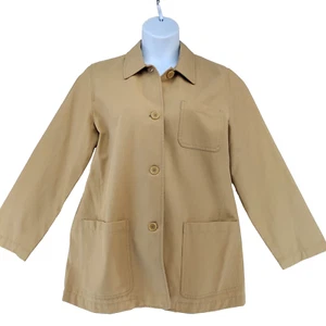 New INC Women's Jacket L/XL 46" Chest Tan Cotton-Nylon Blend Pockets - Picture 1 of 15