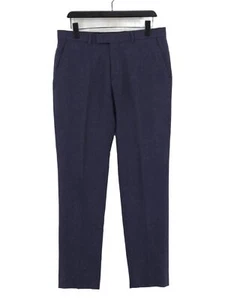 Ben Sherman Women's Suit Trousers W 34 in Blue Wool with Polyester Dress Pants - Picture 1 of 5