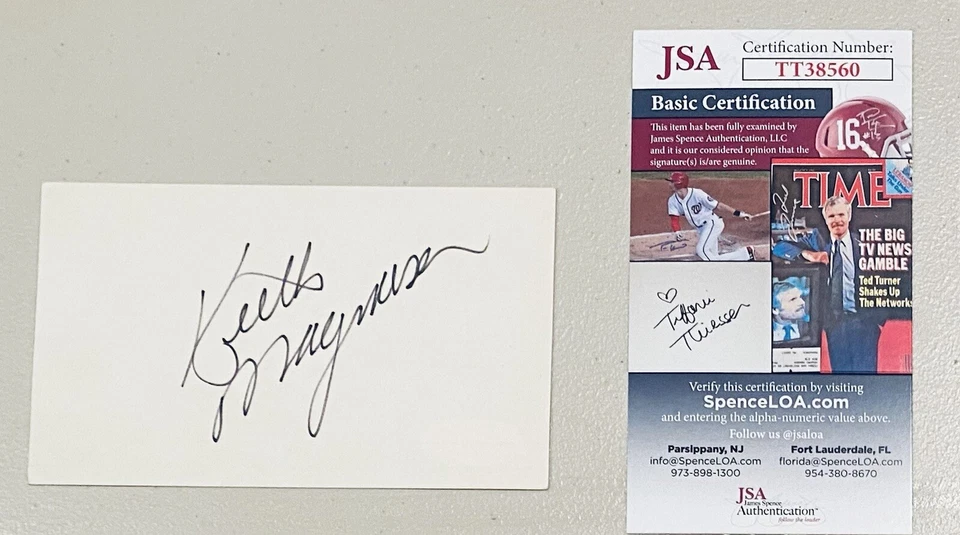 Keith Magnuson Signed Autographed 3x5 Card JSA Certed Chicago Blackhawks - Image 1 of 1