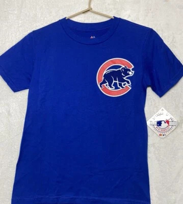 芝加哥小熊队儿童小号 T 恤 BRYAN K 17 正品商品蓝色全新带标签 — 第 1/4 张图片
