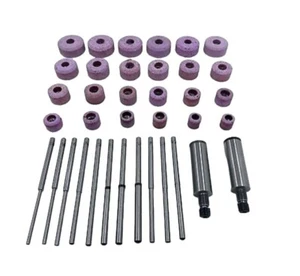 Juego de ruedas de molienda de asiento de válvula sioux 24 piezas con 11 piezas pilotos + 2 soportes de piedra - Imagen 1 de 7