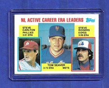 1984 Topps - Career ERA Leaders #708 Steve Rogers, Steve Carlton, Tom Seaver