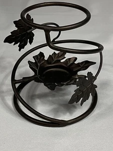 Partylite Party Lite Spiralständer mit Ahornblatt Kerzenhalter - Metall - Bild 1 von 5