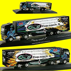 Man Tg-A XXL Trattore Case Pop Verso 8 Rossi Aerografo Design 1:87 Herpa PC - Foto 1 di 5