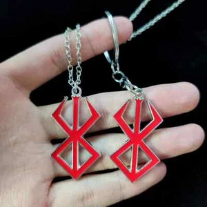 Anime Berserk Necklace Keychain Cosplay Metal Pendants Boys Men Jewelry Gift - Bild 1 von 21