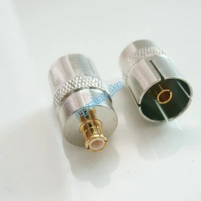 MCX male to IEC DVB-T TV PAL female jack connector RF adapter Antenna 50ohm - Image 1 of 4