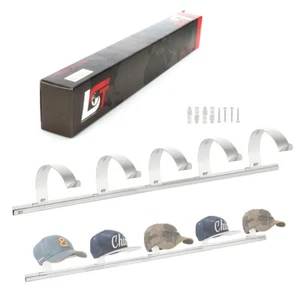 Barra de sujeción de acero inoxidable 90 cm con 5x soporte de tapa para gorras Snapbacks Capis - Imagen 1 de 12