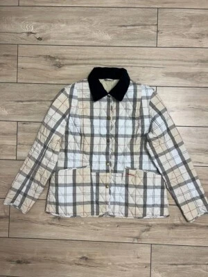 Mujeres Vestido Barbour Tartán Acolchado Chaqueta de Campo Cuadros US 14 UK 18 EUR 44 Foto 1 de 4