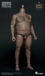 WorldBox AT018 1/6 Male Durable Flexible Fat Man 12''Action Figure Body Model - Picture 1 of 8