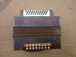 Antique Vintage Hohner Accordion Accordian Diatonic GCF Button - Picture 1 of 10