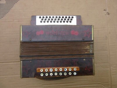 Antique Vintage Hohner Accordion Accordian Diatonic GCF Button - Image 1 of 4