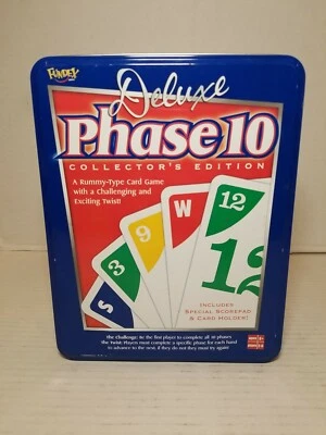 Deluxe Phase 10 Card Game COLLECTOR'S EDITION TIN w/extra pack- 100% Complete - Image 1 of 4