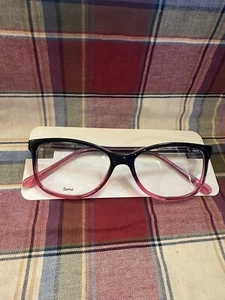 SOHO 1027 Black/Cherry 51-16-135 Plastic Full Rim Eyeglasses Frame - Picture 1 of 4