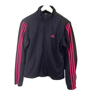 Adidas Track Beckenbauer Jacke SMALL Schwarz Raspberry Pink Full Zip 2007 - Bild 1 von 7