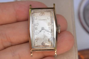 Vintage 1950s TAVANNES 14K GF 15J Manual Wind Men's Watch --4 Repair - Picture 1 of 10