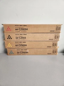 Ricoh MP C2503H  Genuine Toner Cartridges Set Of 4 C,M,Y,K FOR MP C2503 - NEW - Picture 1 of 1