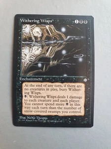 Withering Wisps, MTG Ice Age (1995) Uncommon Black Enchantment NM - Picture 1 of 2