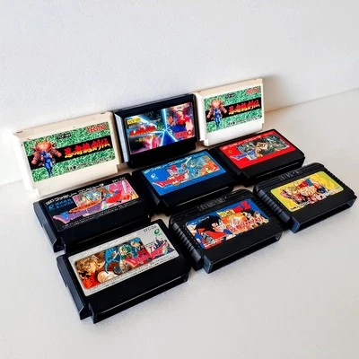 Lot of 9 FC Famicom NES Soft Bundle NTSC-J Ninja Gaiden Dragon Quest Dragon Ball - Image 1 of 4