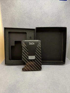 Classic Carbon Fiber Money Clip Wallet, RFID-Blocking, Black - New - Picture 1 of 3