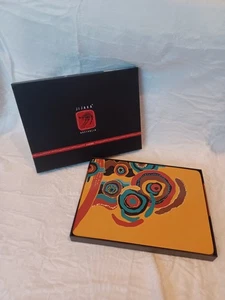 Jijaka Australia Aboriginal Art Placemats Set 6 Cork Backed in Box Summer Camp - Picture 1 of 9
