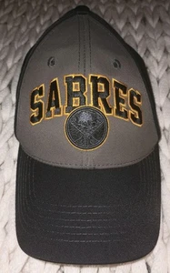 New NHL BUFFALO SABRES Hockey Black/ Gray Baseball Hat by Fan Favorite *NICE* - Picture 1 of 6