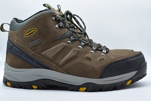 Skechers 64869EWW Relment Pelmo Brown Leather Waterproof Hiking Boots Men's 12 - Picture 1 of 8