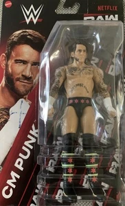 WWE Netflix Raw CM Punk Mattel Wrestling Action Figure Basic Mattel, Brand New - Picture 1 of 9