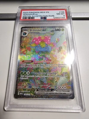 2023 POKEMON MEW EN-151 #198 VENUSAUR ex SPECIAL ILLUSTRATION RARE PSA 8 - Image 1 of 4