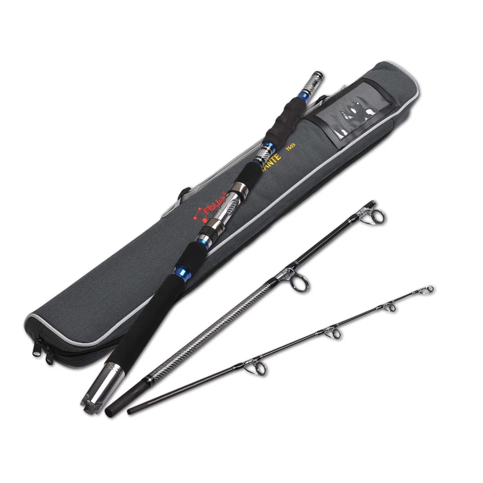 Fiblink 3-piece Graphite Spinning Fishing Rod 6ft