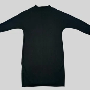 Frank & Eileen Dress Womens S Black Isabelle Funnel Neck Midi Raw Hem Minimalist - Picture 1 of 12