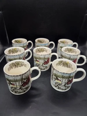 Johnson Brothers "The Friendly Village " The Ice House Mugs Set Of 8 6oz - Image 1 of 4