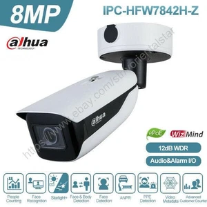 IP Camera 8MP Motorized vari-focal Bullet IR WizMind Network IPC-HFW7842H-Z4 - Picture 1 of 11