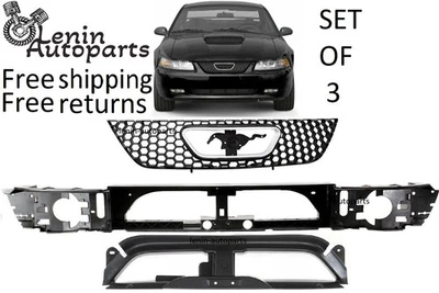 Grille Header Panel For FORD MUSTANG 1999-2004 Grille Shell Header cover set 3 - Image 1 of 4