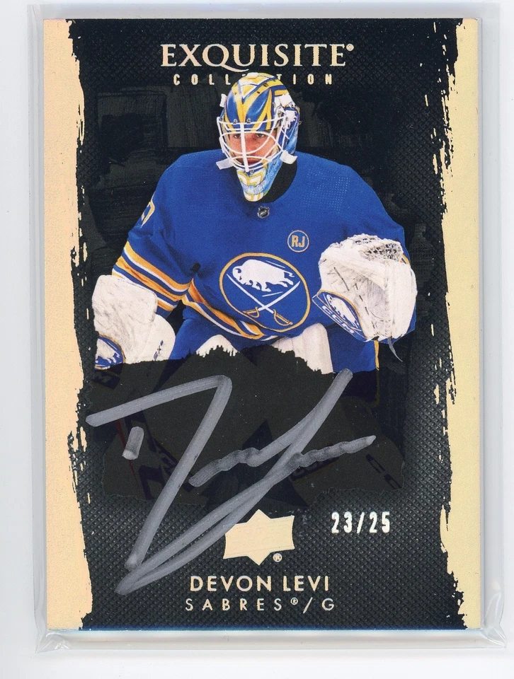2023-24 UD The Cup Exquisite Collection Black Auto Devon Levi /25 #EB-DL Rookie - Image 1 of 1
