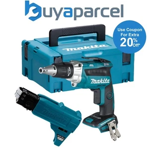 Makita DFS250ZJ 18v Brushless Collated Autofeed Drywall Screwdriver + Attachment - Picture 1 of 13