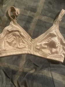Delta Burke Bra 38D Golden Ivory Full Coverage Wireless No Padding Unlined - Picture 1 of 13