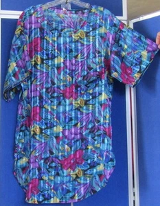 CAMISA DE DORMIR Túnica Estampado FLORAL FÁCIL CUIDADO Poli con Bolsillo CORTO Sl TALLA ÚNICA - Imagen 1 de 5