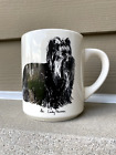 Vintage 1985 Cindy Farmer Yorkshire Dog Portrait Coffee Tea Mug Porcelain