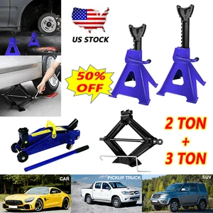 2T Scissor Car Jack Lift Tool Tire Change,3T Jack Stands,2T Hydraulic FloorJack - Picture 1 of 15