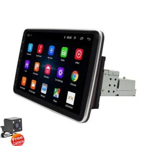 10.1in 1Din Android 9.1 Car Stereo Radio MP5 Player Bluetooth GPS WIFI FM Camera - Picture 1 of 13