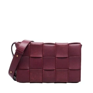 Bottega Veneta Burgundy Cassette Medium Crossbody Bag - Picture 1 of 14