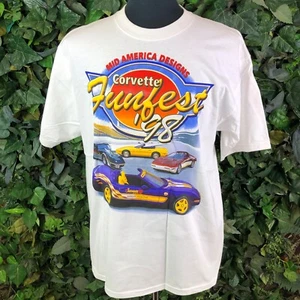 90s Corvette Funfest shirt large 1998 hotrod C3 C4 C5 car show vintage tee 98 - Picture 1 of 9