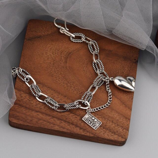 Hook Silver Chain Fashion Bracelets for sale | eBay