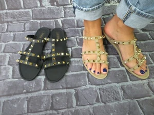 Jelly Sandal "BREA" Women's Slide Flat Matte finish Slipper - Ann More - Picture 1 of 4