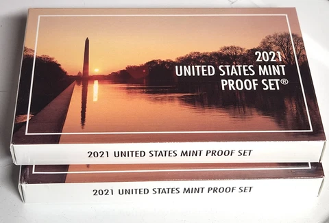 lot of 2 - 2021 s u.s. mint 7 coin clad proof sets (21rg), unavailable at mint Cover
