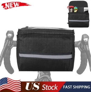 Bolsa de manillar de bicicleta con bolsillo de malla Bolsa de almacenamiento frontal de bicicleta Accesorios - Imagen 1 de 13